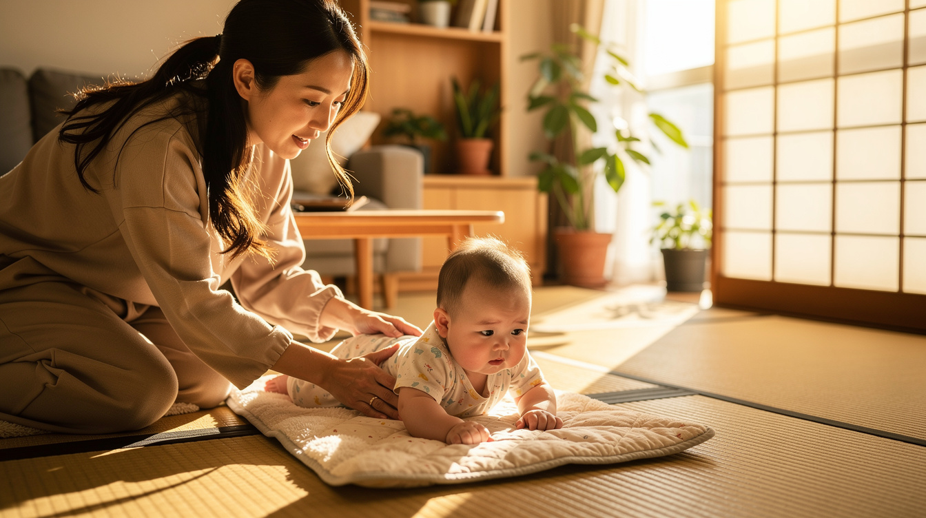 赤ちゃん寝返りいつからの練習に効果的な方法【タミータイム】