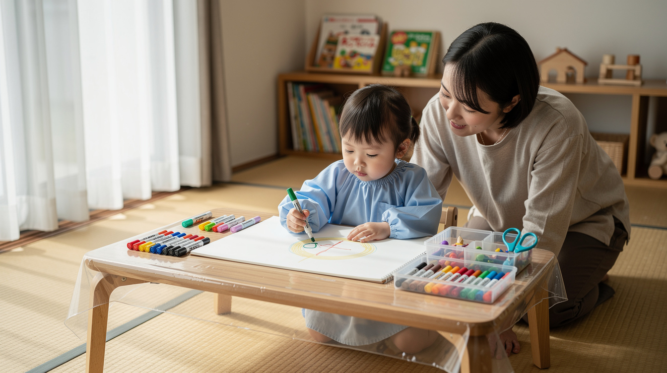 2歳室内遊びアート汚れない方法が求められる理由とは