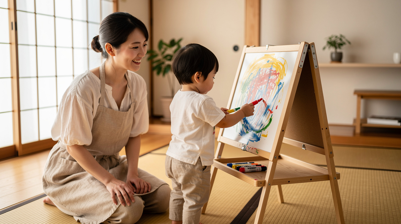 2歳室内遊びアート汚れないが注目される理由