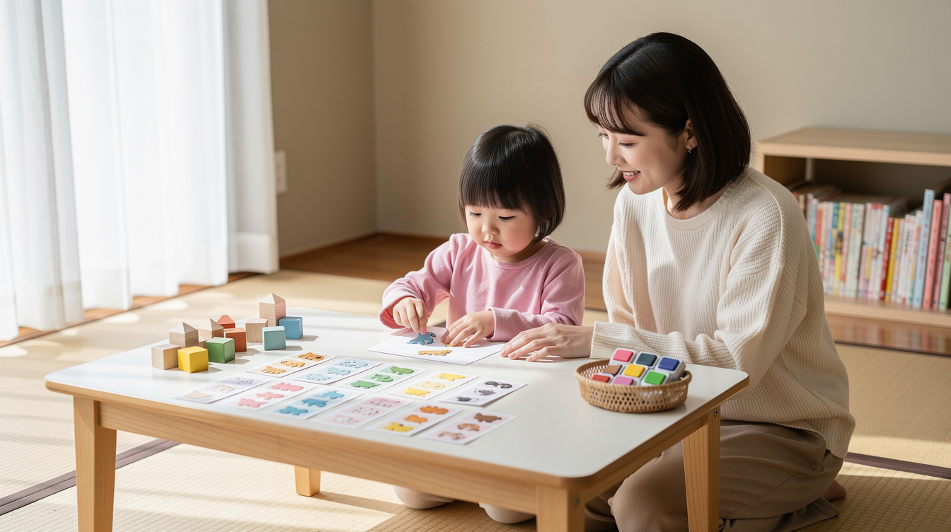 2歳室内遊びアート汚れない定番「シール・スタンプ遊び」