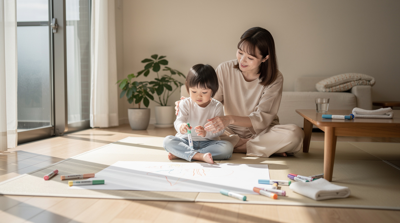2歳室内遊びアート汚れないが難しい理由とは?
