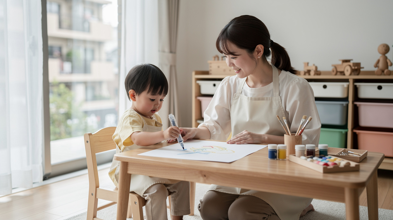 2歳室内遊びアート汚れないが重要な理由とは