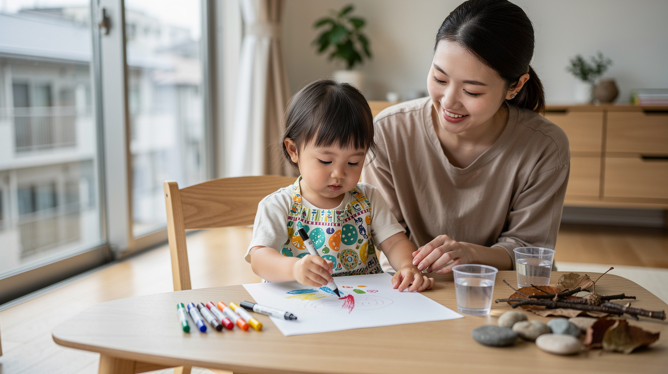 2歳室内遊びアート汚れない画材ベスト5|安全で洗いやすいものを厳選