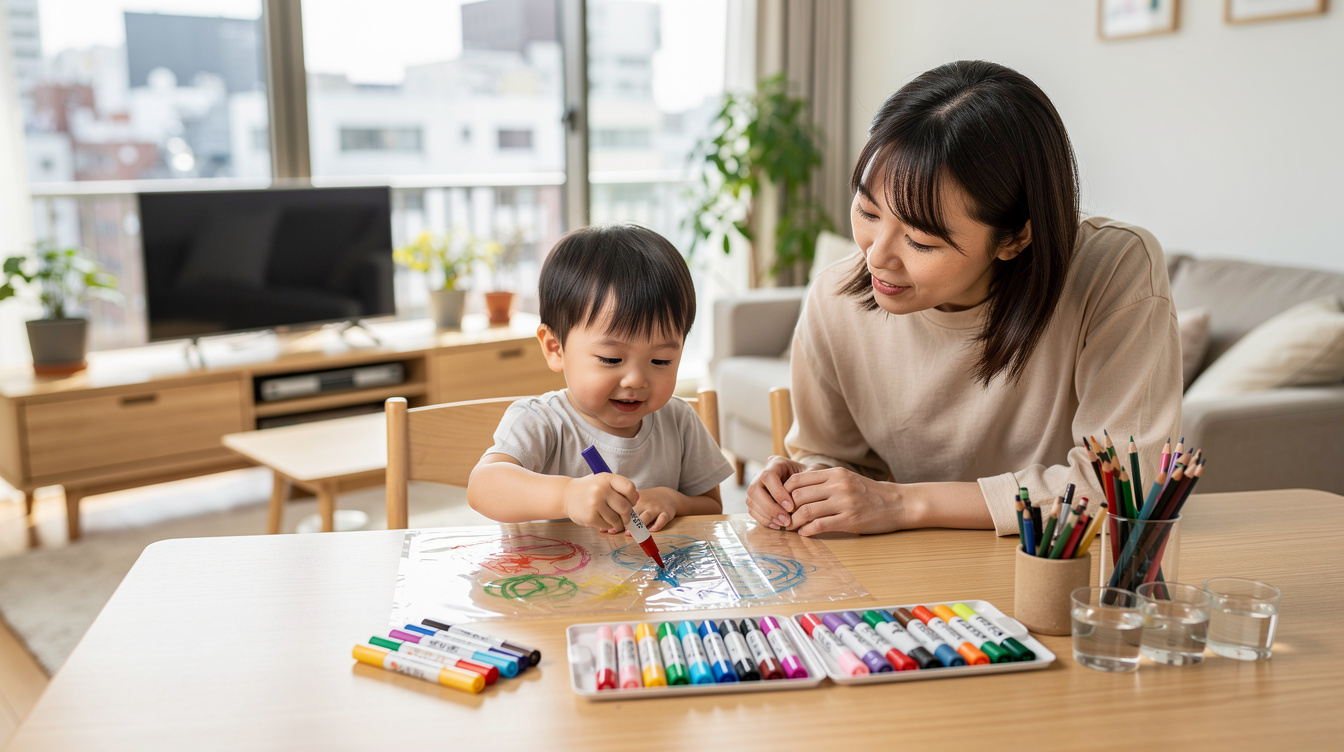 2歳室内遊びアート汚れないおすすめ7選|今すぐできるアイデア集