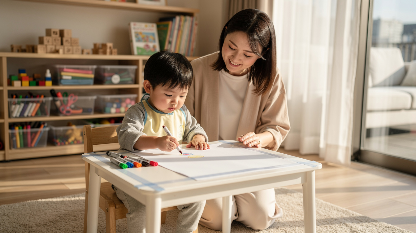 2歳室内遊びアート汚れないを実現するための基本準備