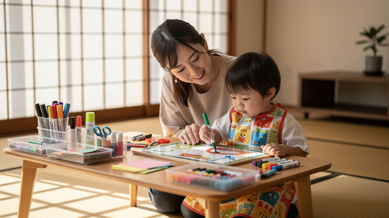 2歳室内遊びアート汚れない最強アイデア7選