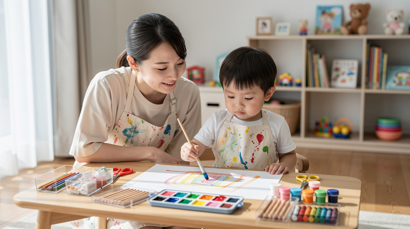 2歳室内遊びアート汚れないおすすめ素材・道具7選