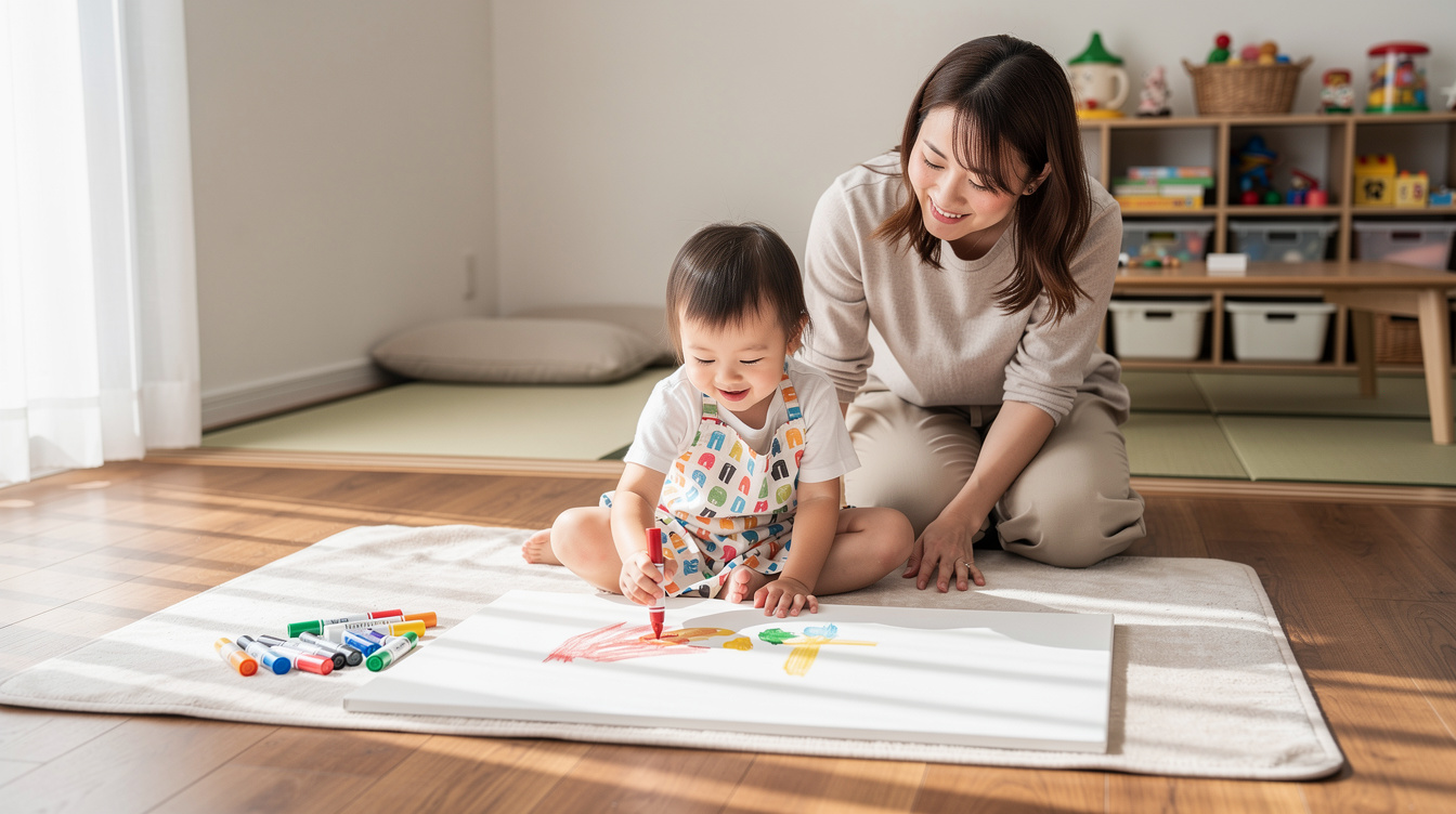なぜ2歳室内遊びアート汚れない工夫が必要なのか