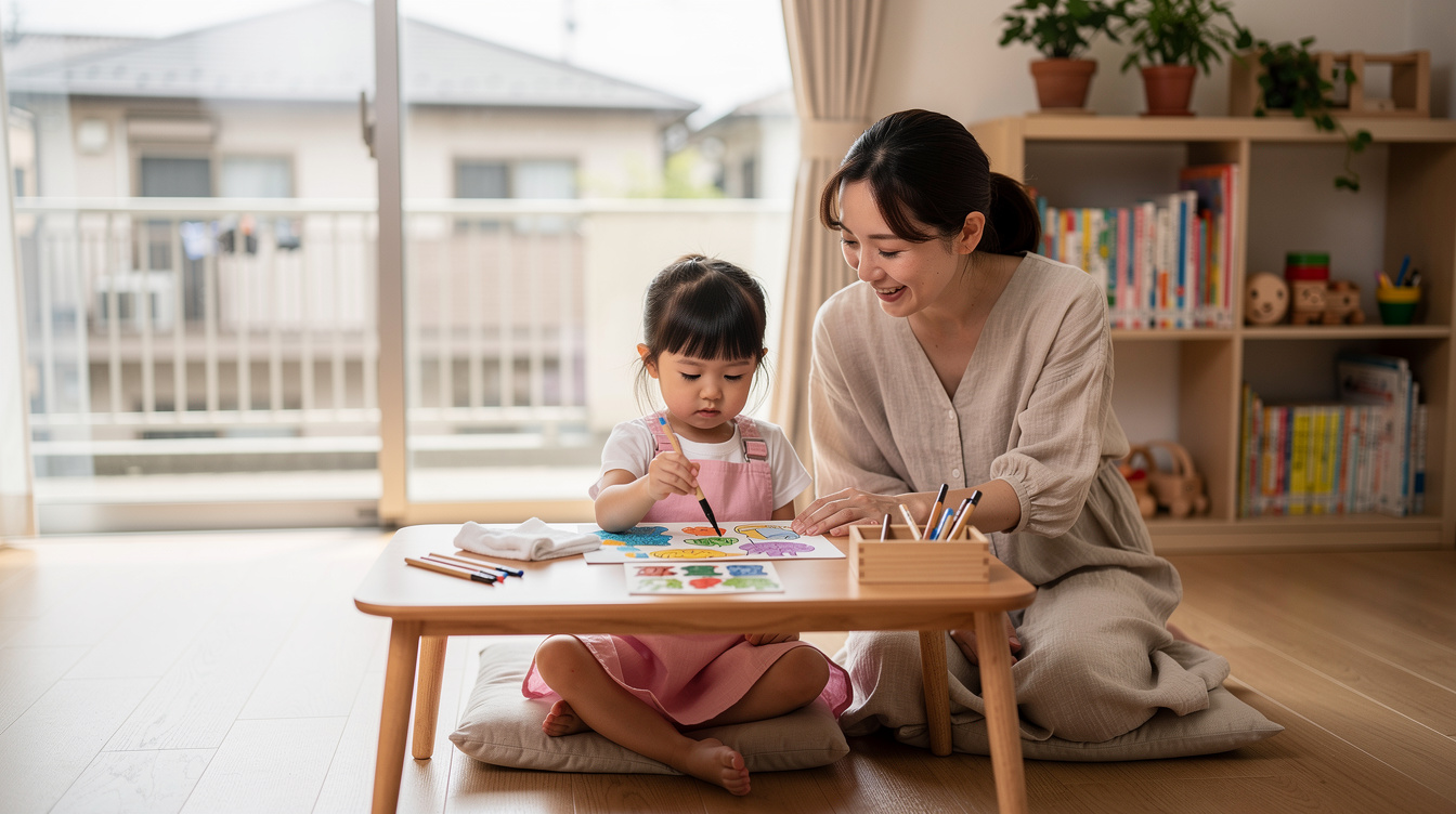 2歳室内遊びアート汚れないが大切な理由|発達との関係