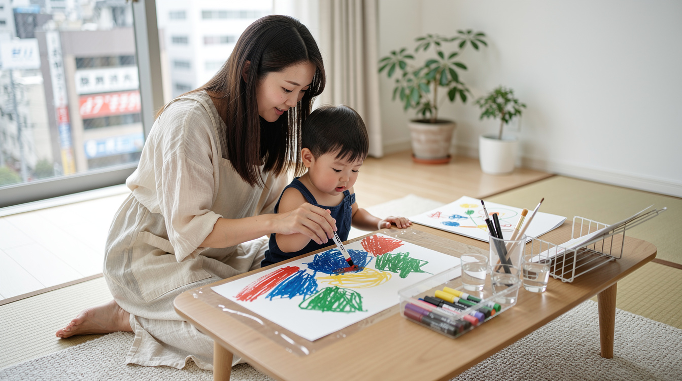 2歳室内遊びアート汚れないが大切な理由とは?