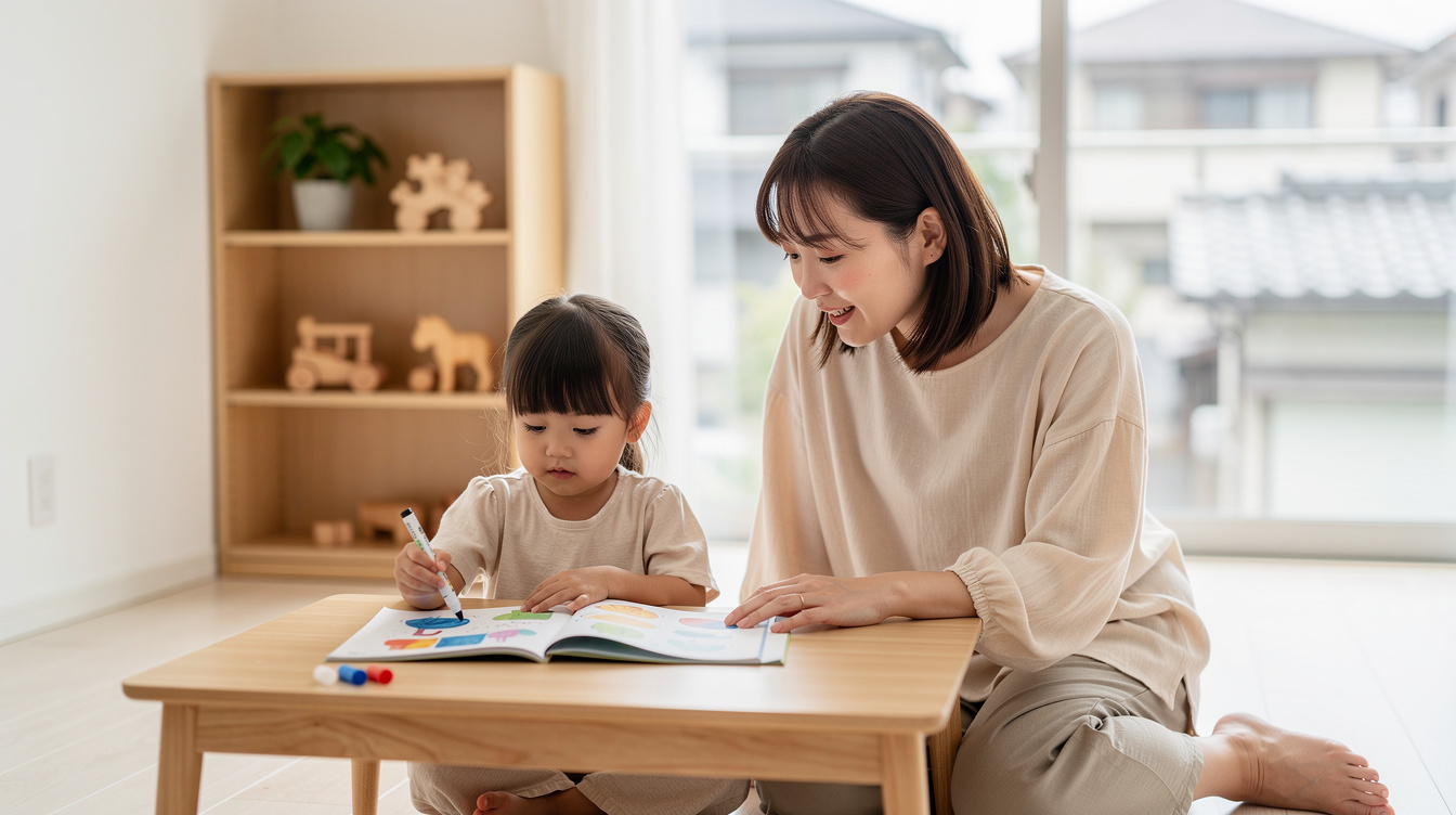 2歳室内遊びアート汚れない人気アイデア3選（道具不要・超簡単）