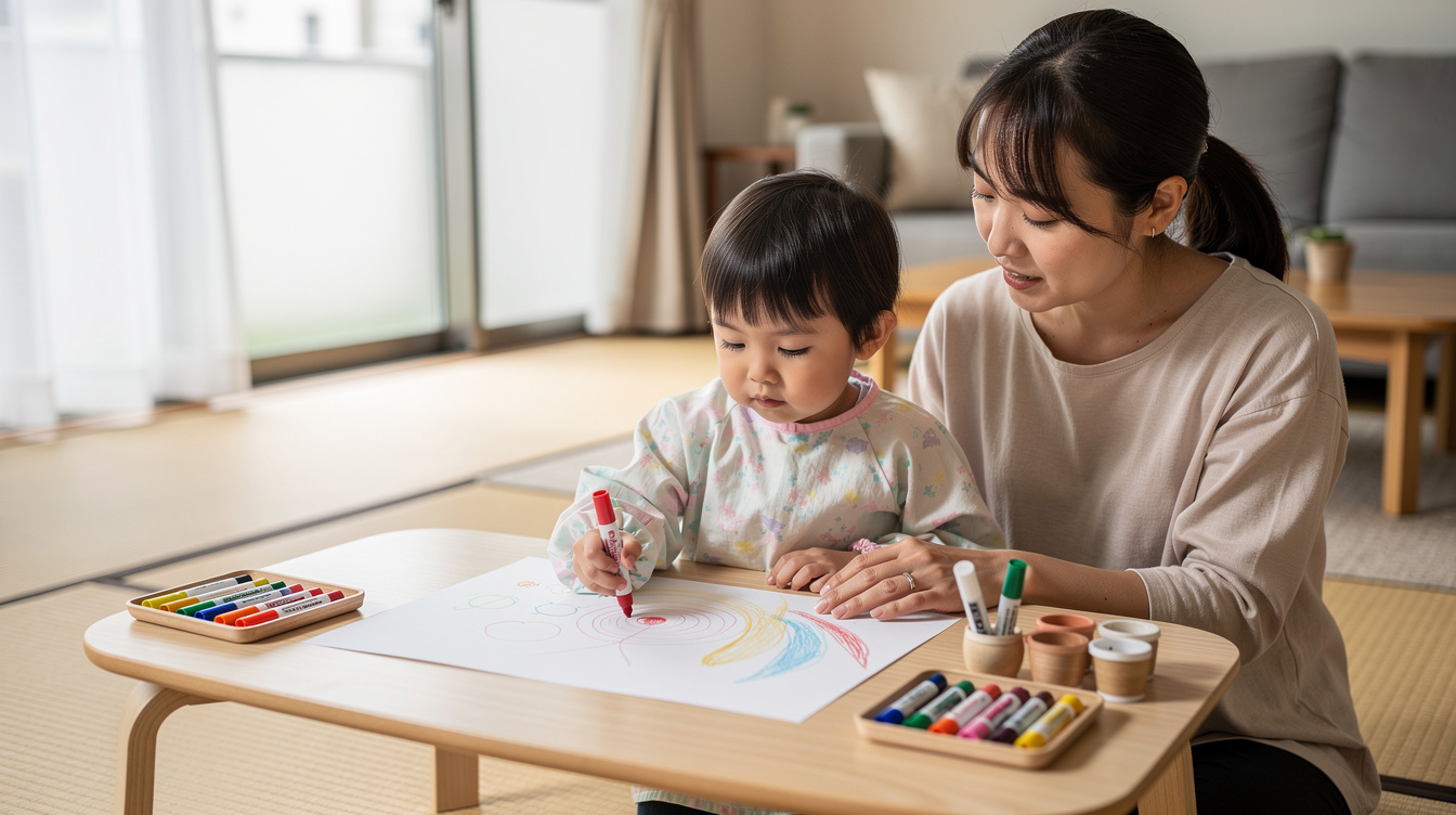 2歳室内遊びアート汚れないために知っておきたい基本知識
