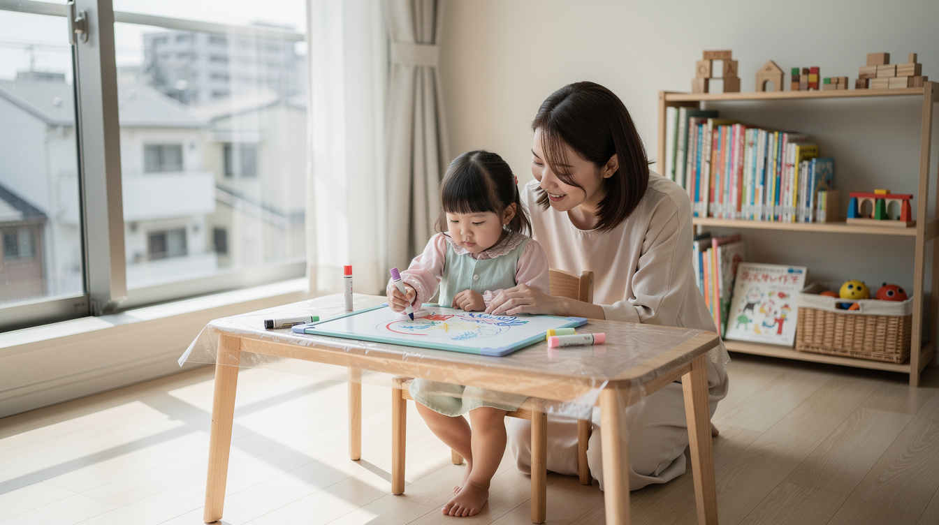 2歳室内遊びアート汚れない|7つのおすすめアイデア