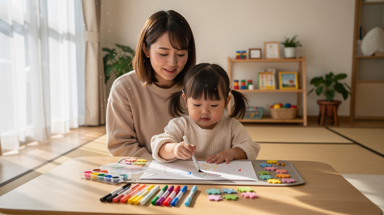 2歳室内遊びアート汚れない｜なぜ「汚れない工夫」が大切なのか