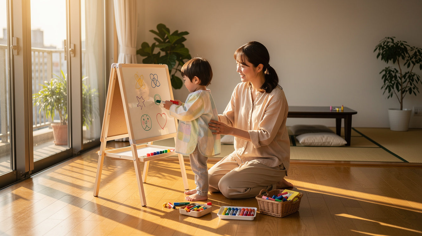 2歳室内遊びアート汚れないおすすめ素材と道具5選