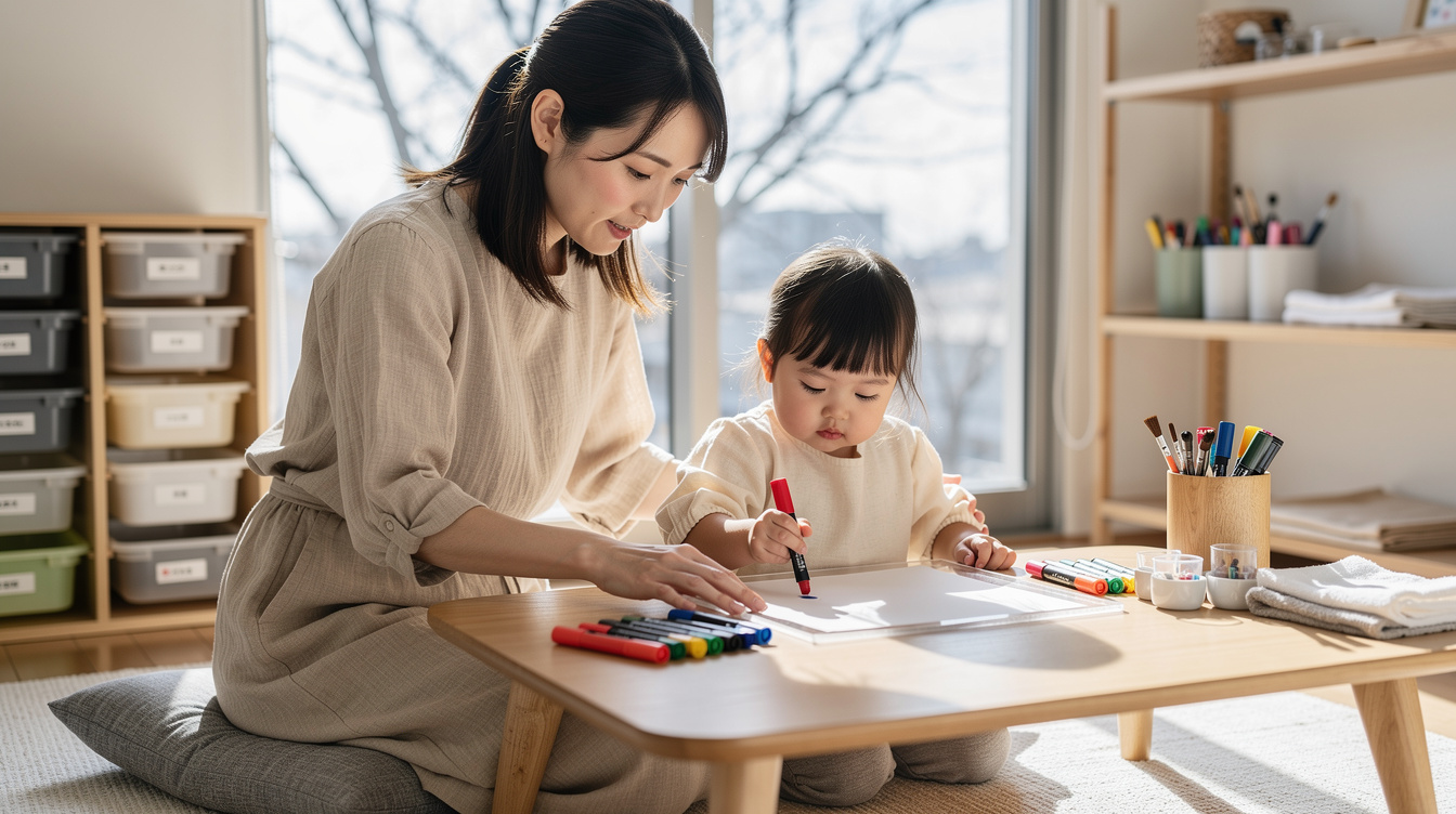 2歳室内遊びアート汚れないが重要な理由