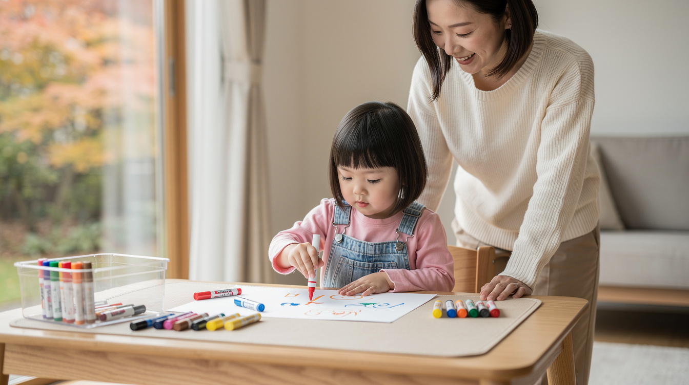 2歳室内遊びアート汚れない厳選10アイデア