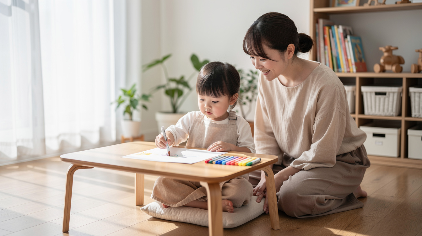 2歳室内遊びアート汚れないが重要な理由|2歳児の発達と創作遊び