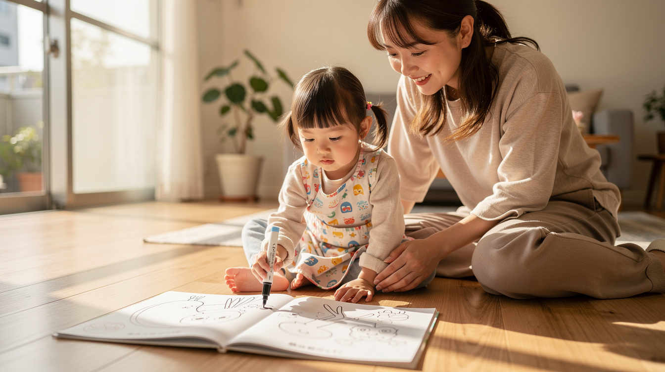 2歳室内遊びアート汚れない!おすすめアイデア10選