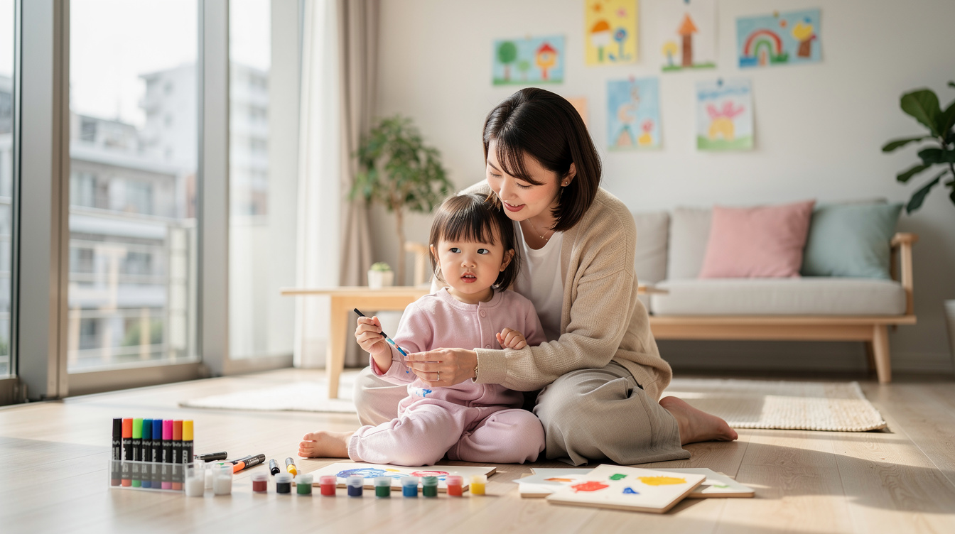 2歳室内遊びアート汚れないが大切な理由とは?
