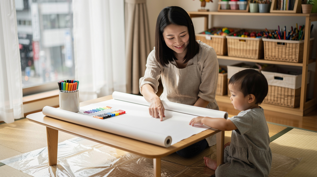 2歳室内遊びアート汚れないを実現する「事前準備」の鉄則