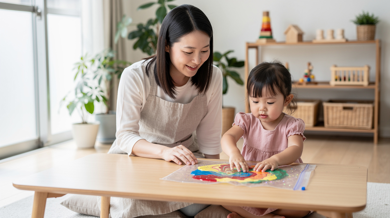 2歳室内遊びアート汚れない!厳選10アイデア前半