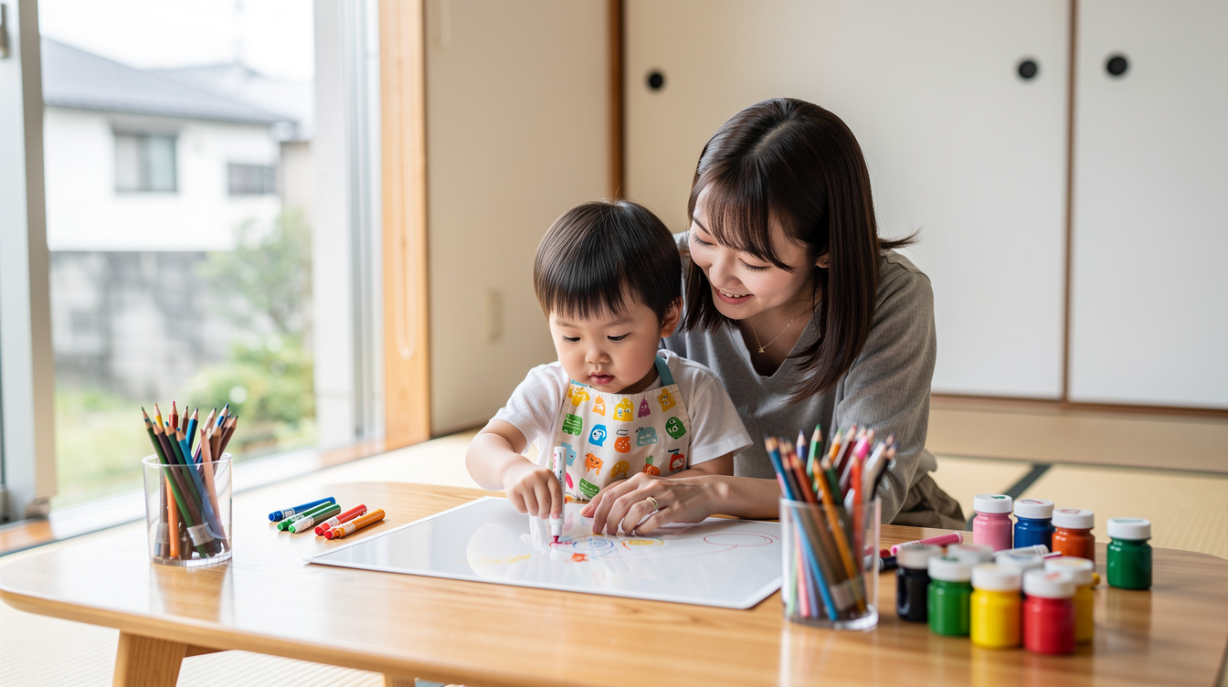 2歳室内遊びアート汚れない方法7選|具体的なアイデア