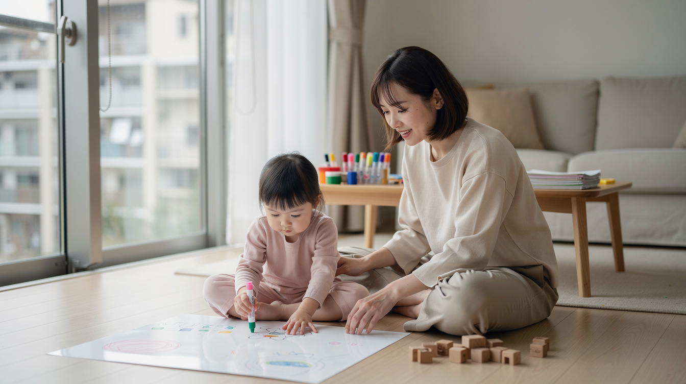 2歳室内遊びアート汚れない最強アイデア7選