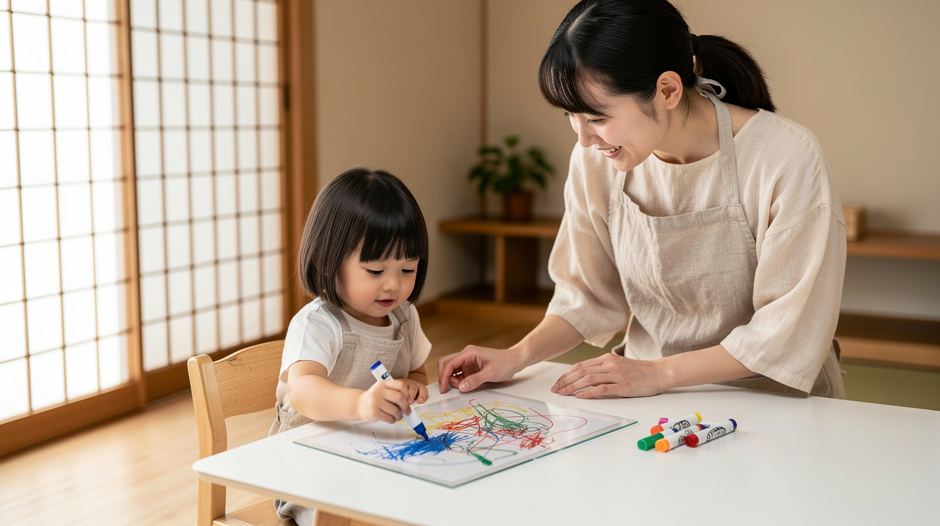 2歳室内遊びアート汚れないが必要な理由とは?