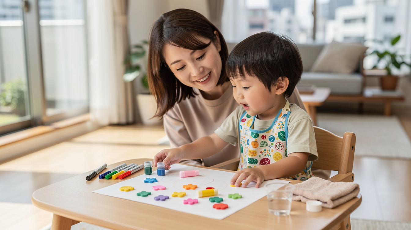2歳室内遊びアート汚れないおすすめ7つのアイデア
