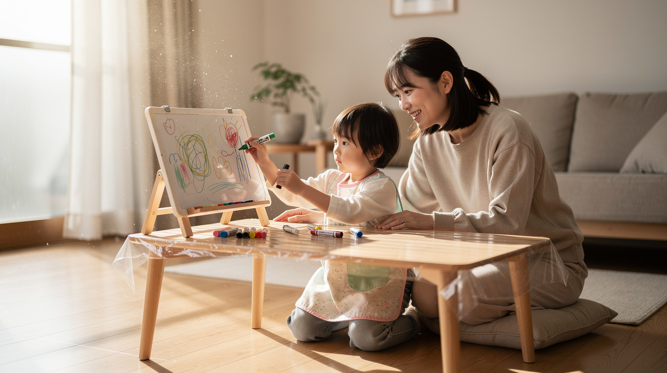 2歳室内遊びアート汚れないが難しい理由と解決策