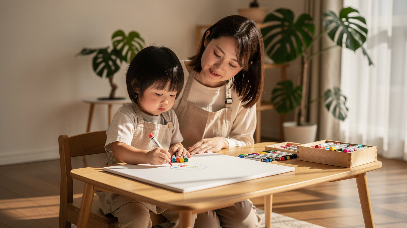 2歳室内遊びアート汚れない厳選アイデア7選(道具編)