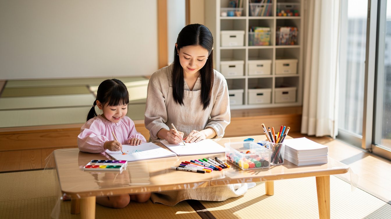 2歳室内遊びアート汚れないための環境セッティング完全ガイド