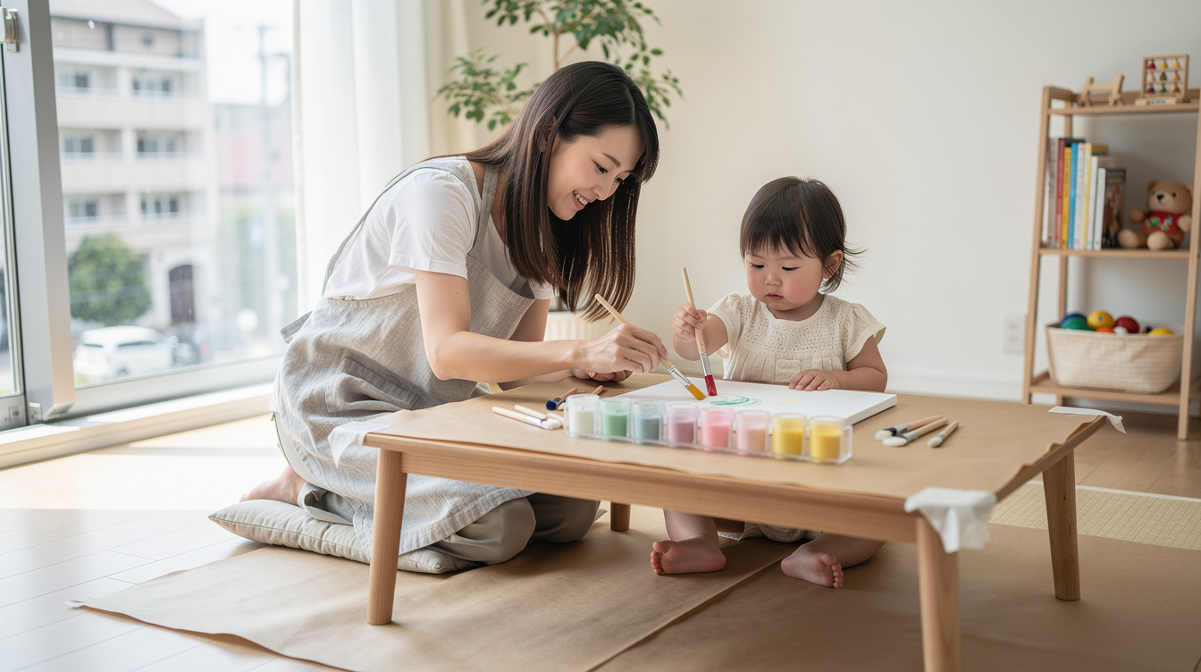 2歳室内遊びアート汚れない定番アイデア5選