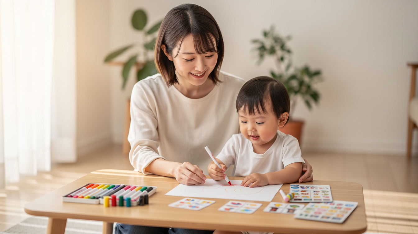2歳室内遊びアート汚れないアイデア7選