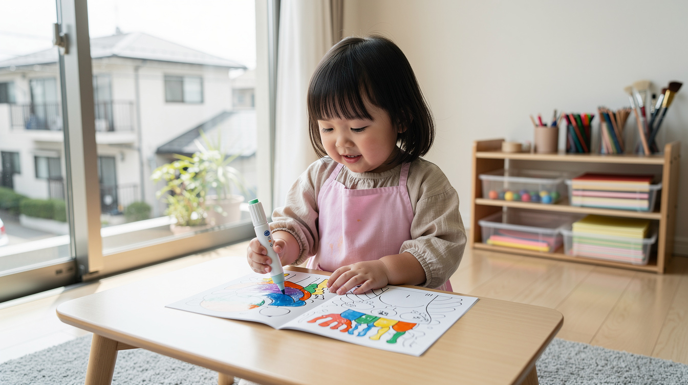 2歳室内遊びアート汚れないおすすめ7つのアイデア