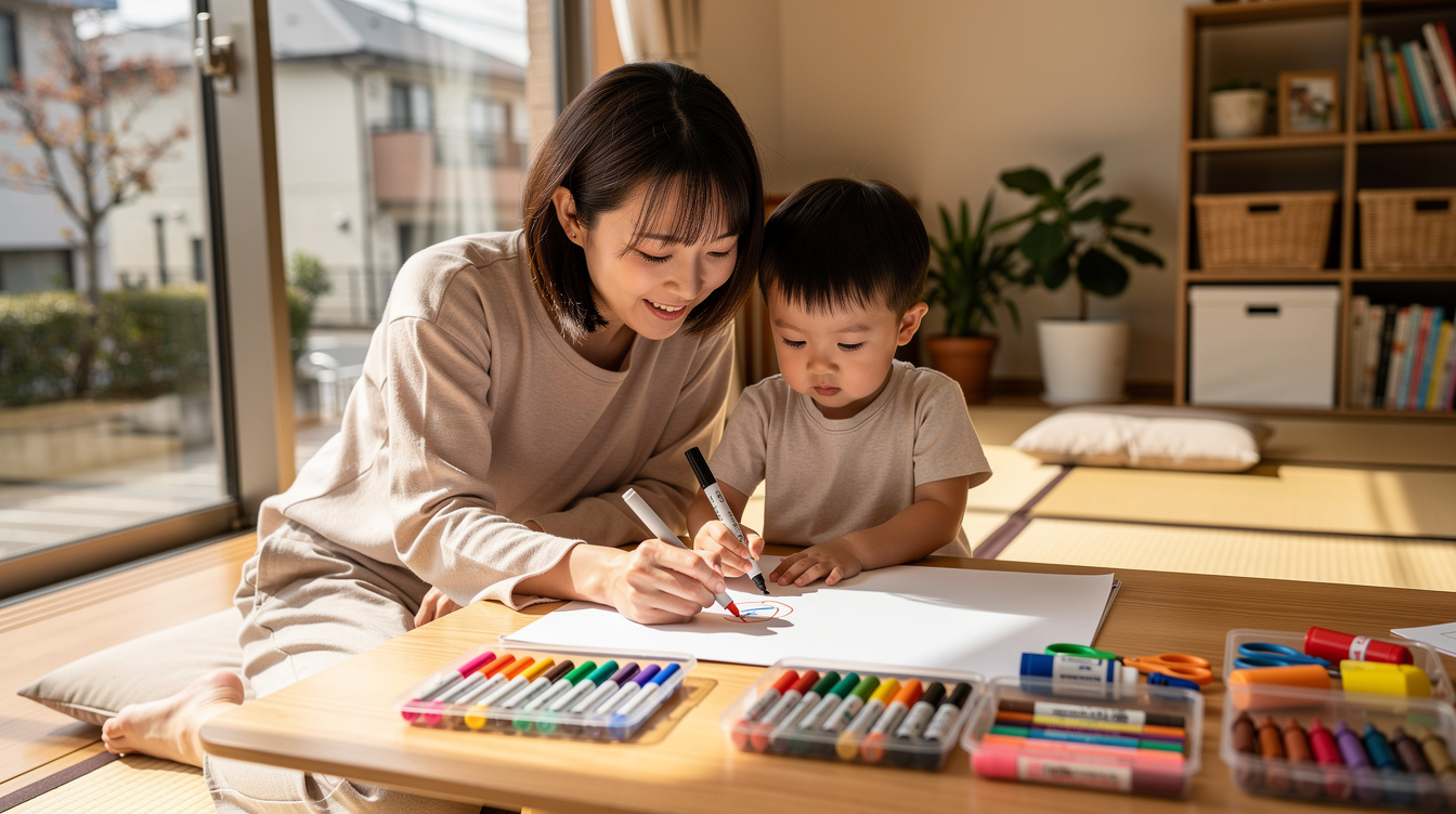 2歳室内遊びアート汚れないが重要な理由と2歳の発達