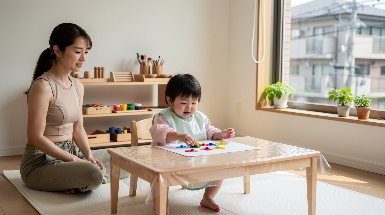 2歳室内遊びアート汚れない環境づくりの具体的な方法