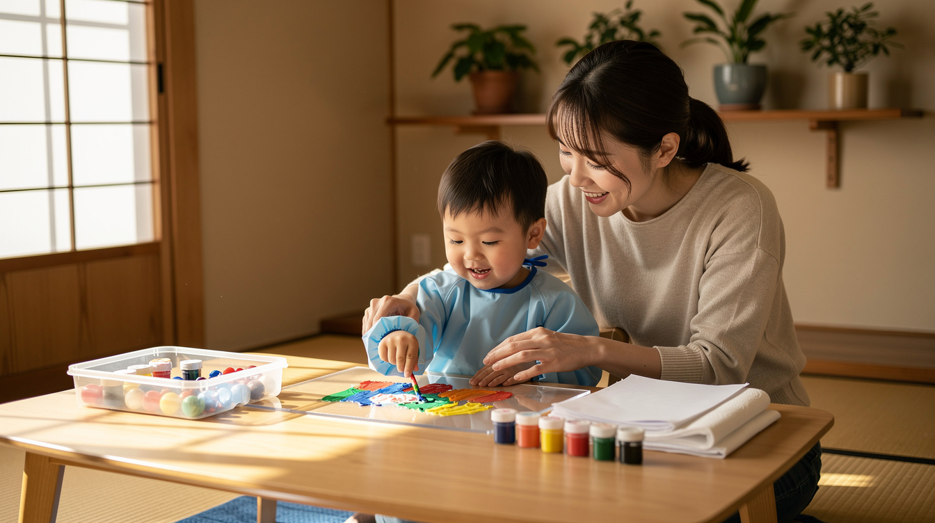 2歳室内遊びアート汚れない|準備と環境づくりの基本