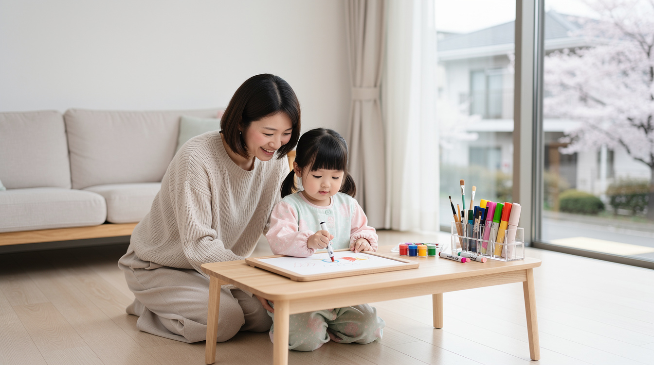 2歳室内遊びアート汚れないが大切な理由とは