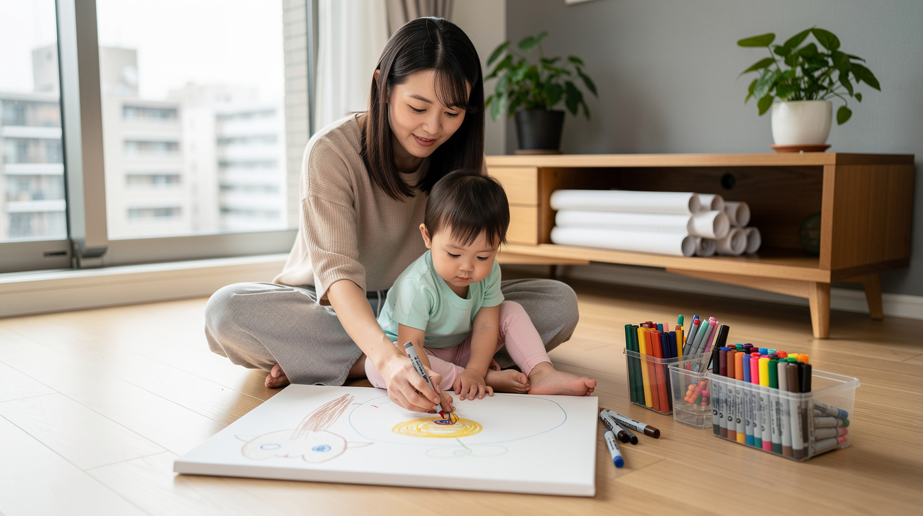 2歳室内遊びアート汚れないが注目される理由