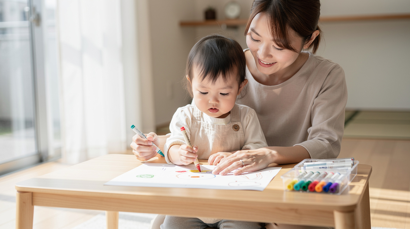 2歳室内遊びアート汚れないおすすめ素材・道具5選