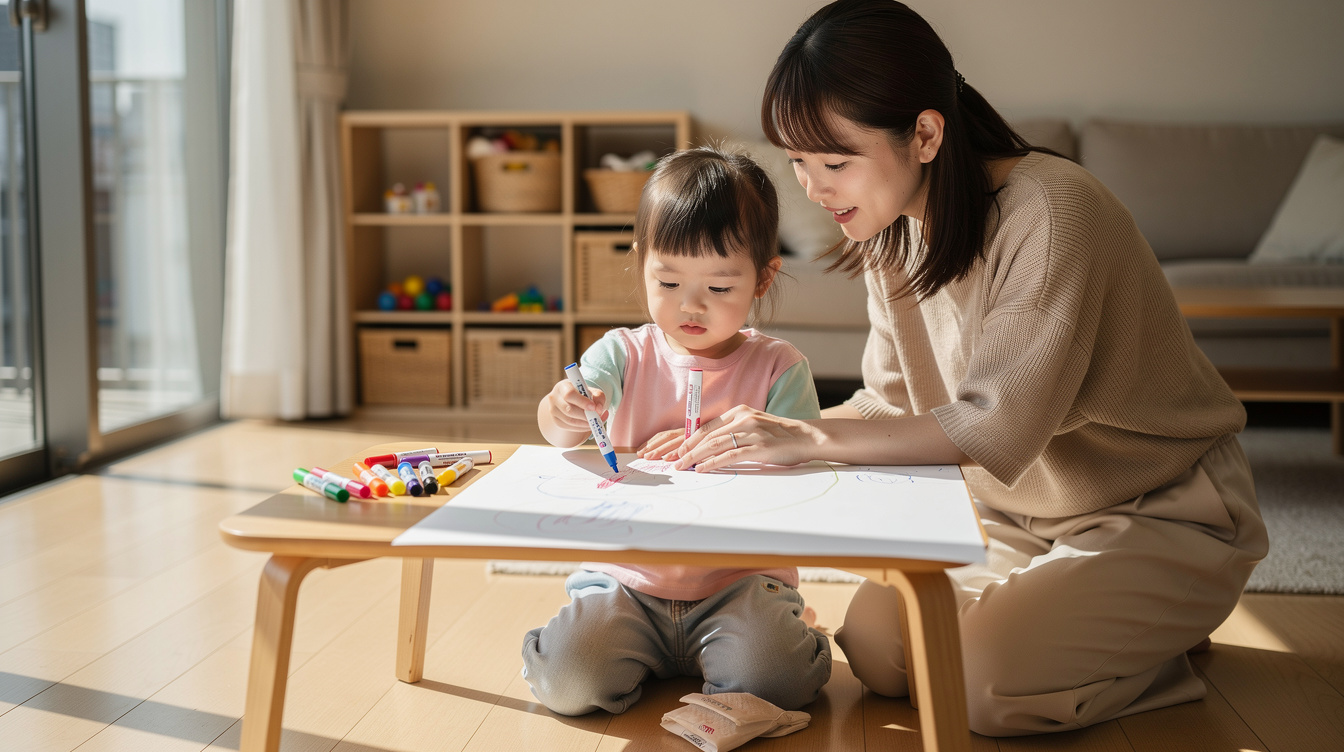 2歳室内遊びアート汚れないが大切な理由と2歳児の発達
