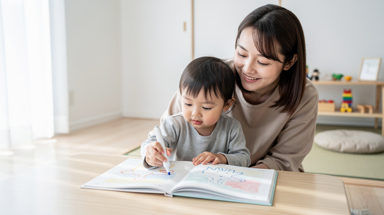 2歳室内遊びアート汚れないおすすめ活動10選の前半5つ