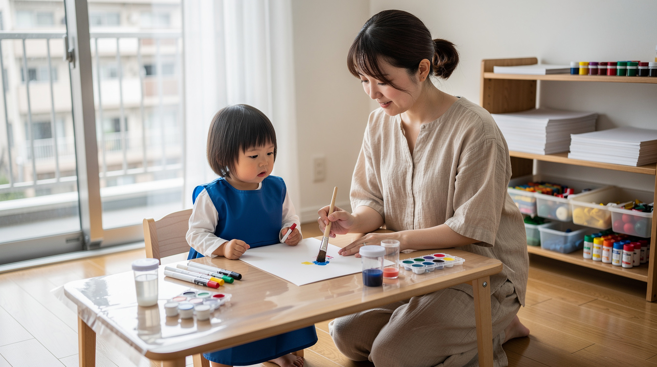 2歳室内遊びアート汚れないを実現する「下準備」の基本