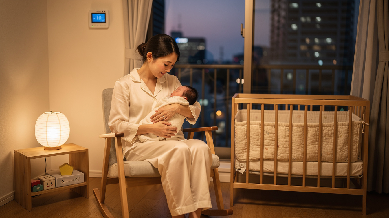 赤ちゃん夜泣き対処法効果ありの睡眠環境づくり