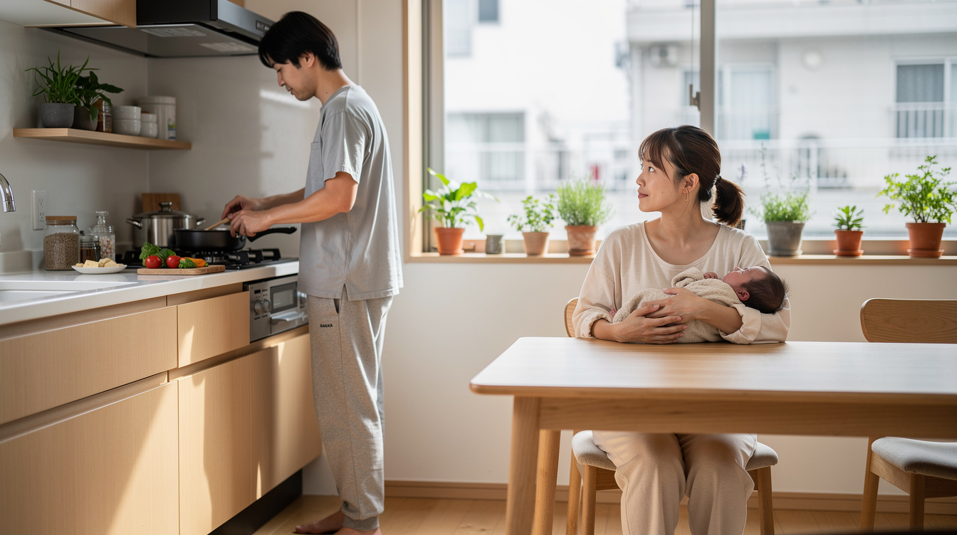 産後里帰りしない辛い時期を乗り越えるパートナーとの役割分担術