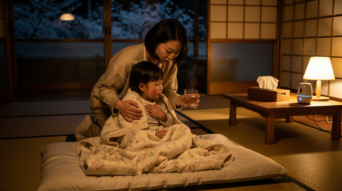 子供咳夜だけひどい理由｜夜間に悪化するメカニズムを解説