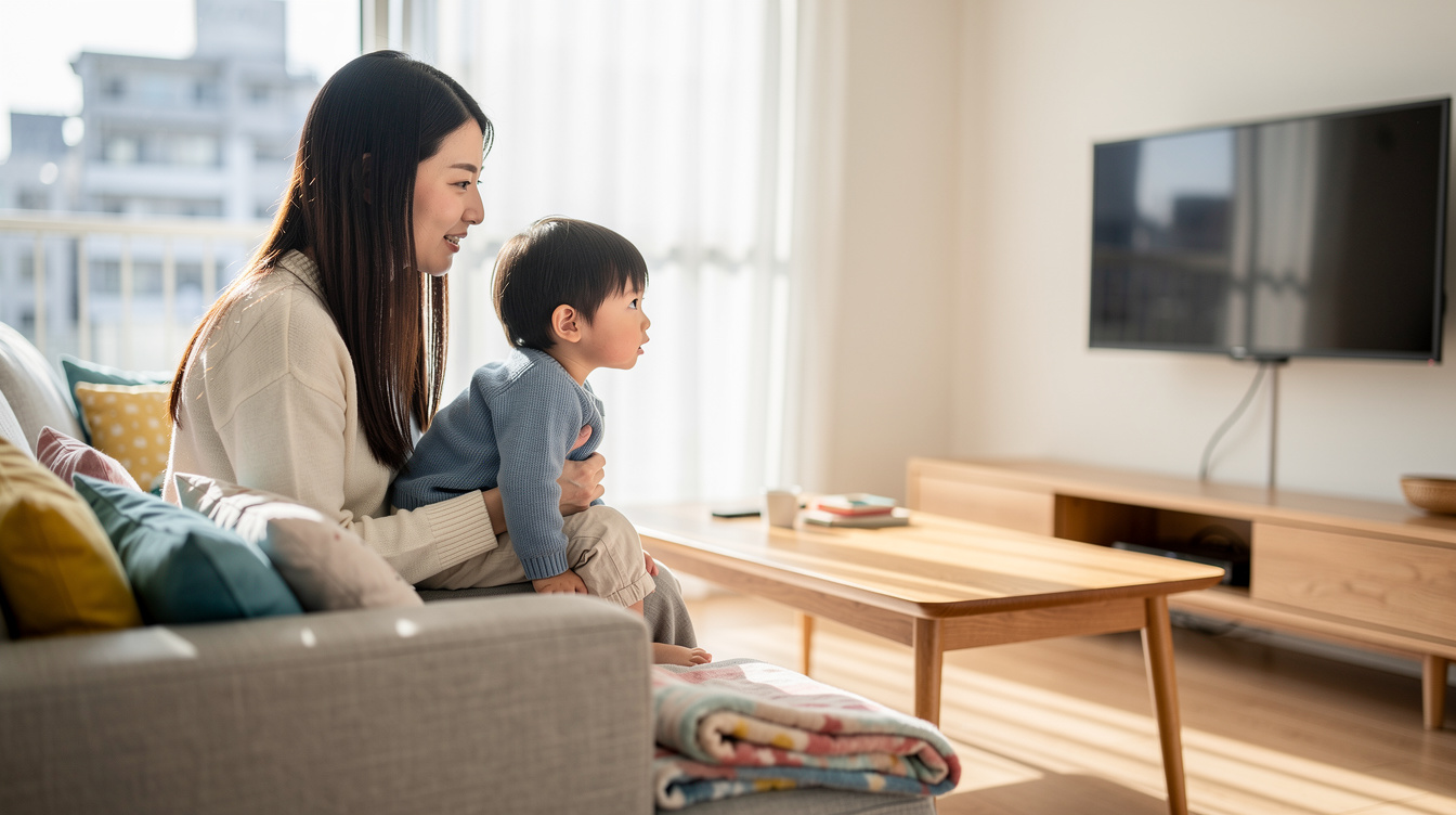 2歳映画見る集中できる環境の整え方:自宅編