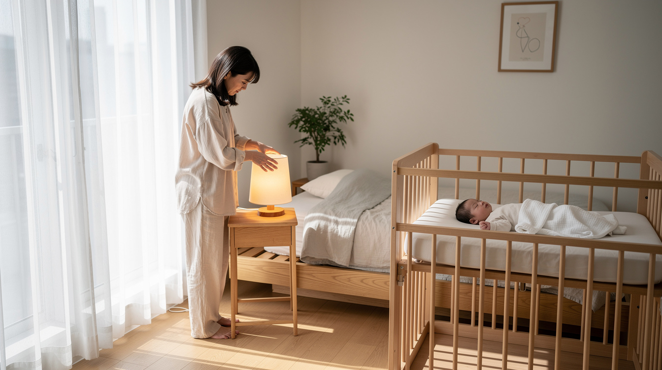 寝室環境整え方赤ちゃんの照明と音｜眠れる空間づくりの工夫
